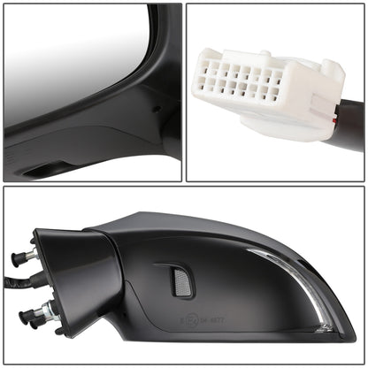 RETROVISOR MIRROR - OEM - 13-15 LEXUS ES350, ES300H - POWERED - HEATED - W/ SIGNAL LIGHT - W/ MEMORY - W/ PUDDLE LIGHT - W/ BSD - FOLDING - BLACK MATERIAL - LEFT