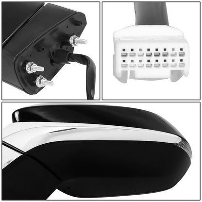 RETROVISOR MIRROR - OE STYLE - LEXUS NX200T 15-17 - LEXUS NX300H 15-17 - WITH POWER WITH HEATED WITH SIGNAL WITH MEMORY WITH BLIND SPOT - DRIVER SIDE - PAINT TO MATCH - BLACK