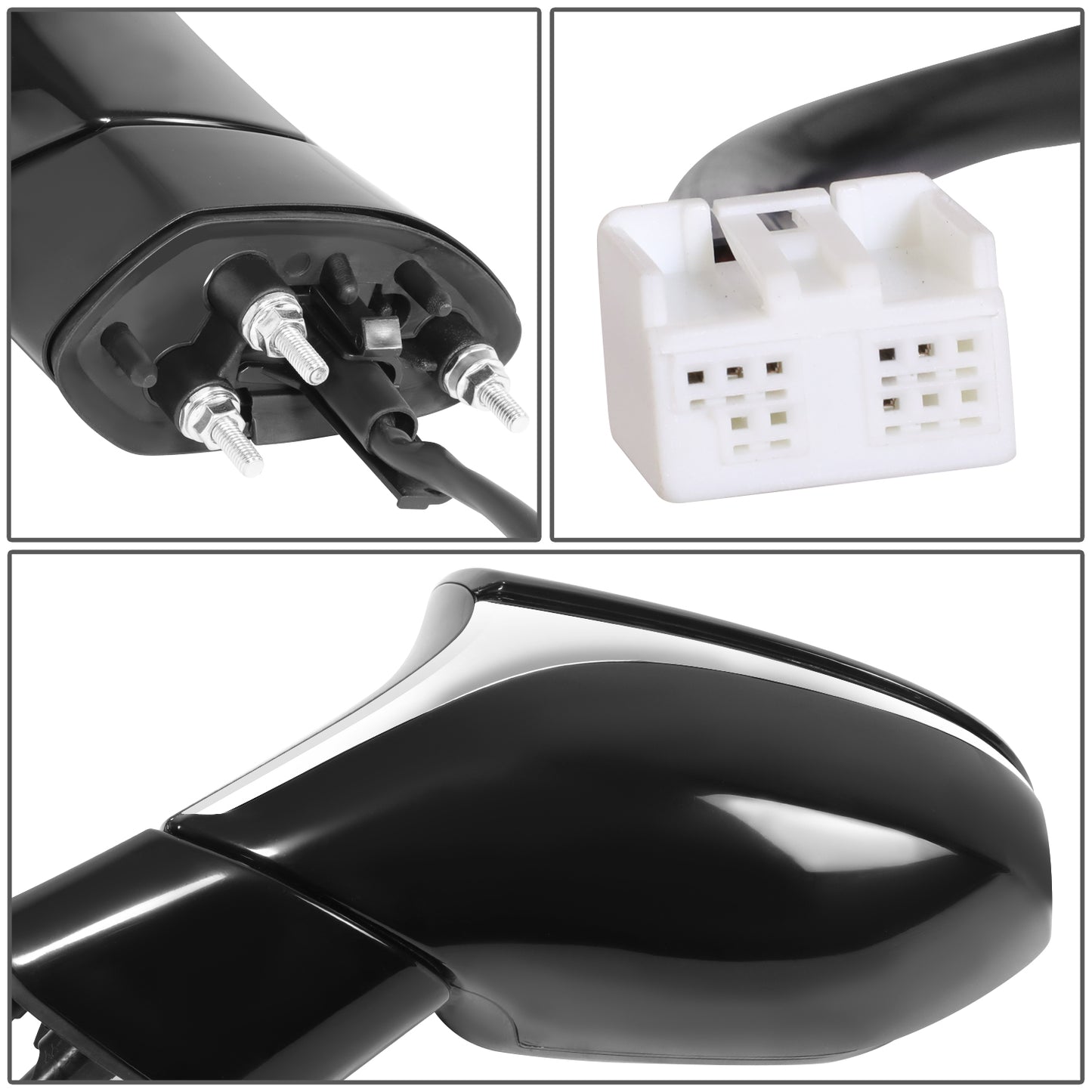 RETROVISOR MIRROR - OE STYLE - LEXUS UX200 19-24 - LEXUS UX250H 19-24 - WITH POWER WITH HEATED WITH SIGNAL - DRIVER SIDE - PAINT TO MATCH - BLACK