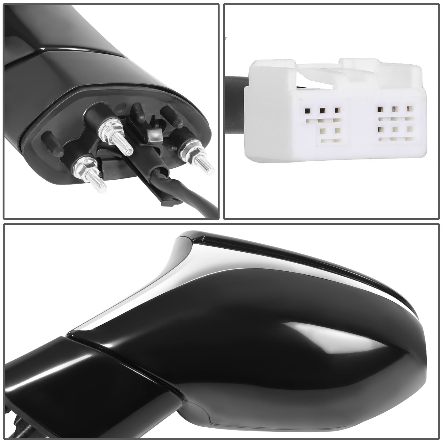 RETROVISOR MIRROR - OE STYLE - LEXUS UX200 19-24 - LEXUS UX250H 19-24 - WITH POWER WITH HEATED WITH SIGNAL WITH BLIND SPOT - DRIVER SIDE - PAINT TO MATCH - BLACK