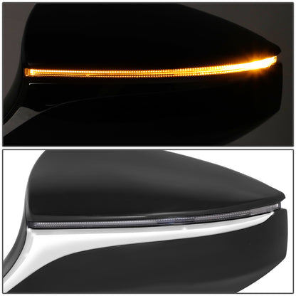 RETROVISOR MIRROR - OE STYLE - LEXUS UX200 19-24 - LEXUS UX250H 19-24 - WITH POWER FOLD WITH HEATED WITH SIGNAL WITH BLIND SPOT - DRIVER SIDE - PAINT TO MATCH - BLACK