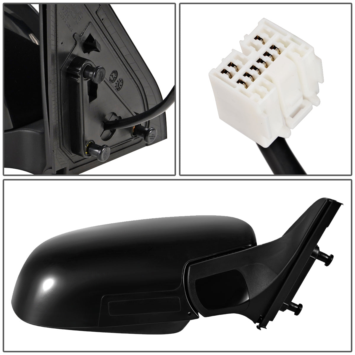 RETROVISOR MIRROR - OEM - 03-05 LEXUS GX470 - POWERED - HEATED - W/ MEMORY - FOLDING - BLACK MATERIAL - RIGHT