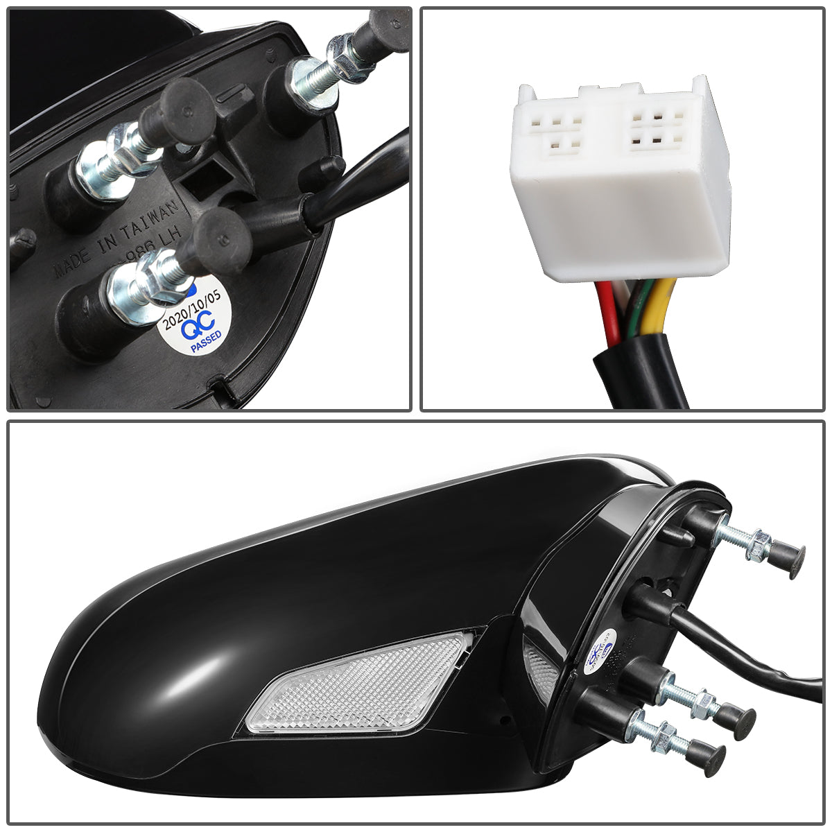 RETROVISOR MIRROR - OEM - 06-10 LEXUS IS250, IS350 - POWERED - HEATED - W/ PUDDLE LIGHT - FOLDING - BLACK MATERIAL - RIGHT