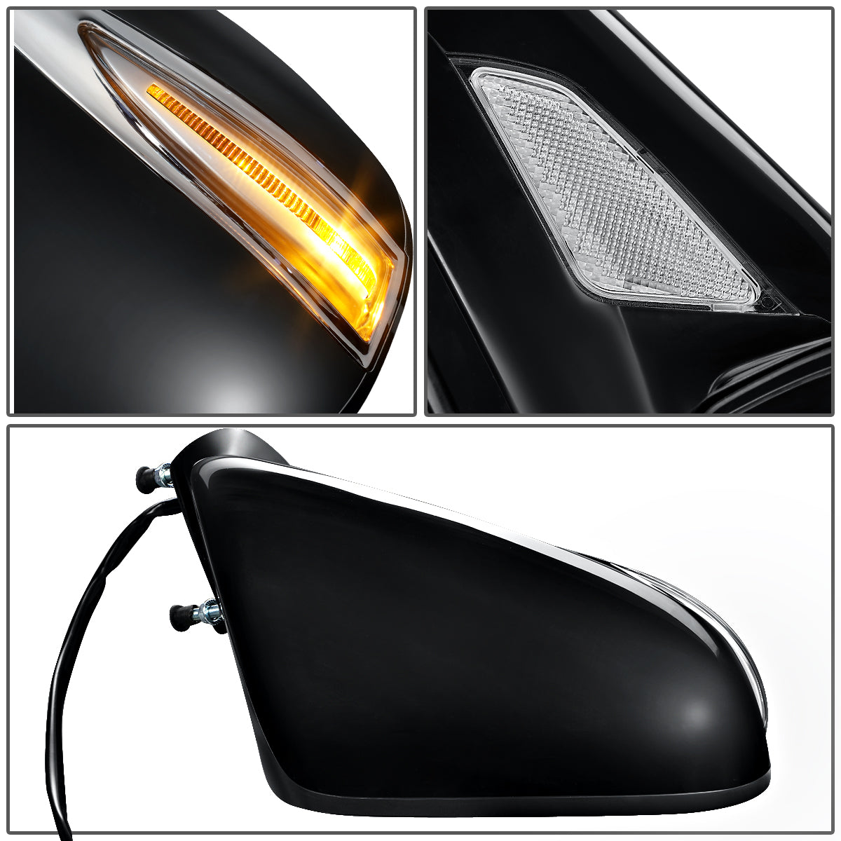 RETROVISOR MIRROR - OEM - 06-10 LEXUS IS 250, IS350 - POWERED - HEATED - W/ SIGNAL LIGHT - W/ PUDDLE LIGHT - FOLDING - BLACK MATERIAL - RIGHT