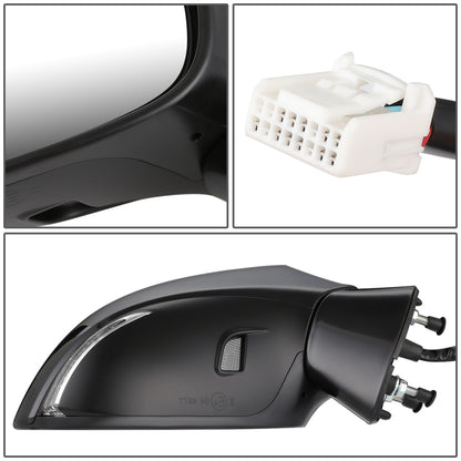 RETROVISOR MIRROR - OEM - 11-13 LEXUS CT200H - POWERED - HEATED - W/ SIGNAL LIGHT - W/ PUDDLE LIGHT - FOLDING - BLACK MATERIAL - RIGHT
