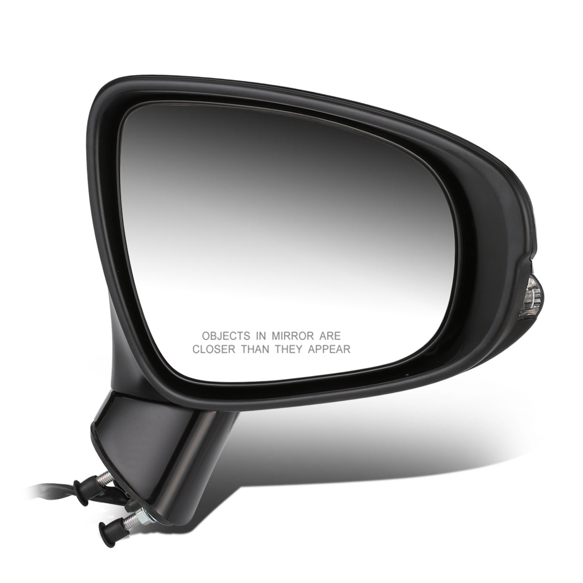 RETROVISOR MIRROR - OEM - 11-13 LEXUS CT200H - POWERED - HEATED - W/ MEMORY - W/ SIGNAL LIGHT - W/ PUDDLE LIGHT - FOLDING - BLACK MATERIAL - RIGHT