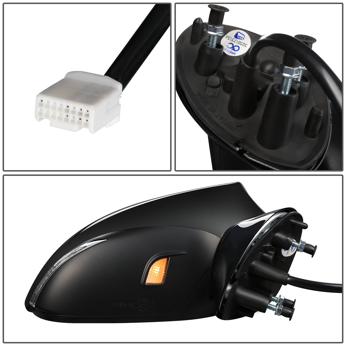 RETROVISOR MIRROR - OEM - 13-16 LEXUS IS250, IS350 - POWERED - HEATED - W/ SIGNAL LIGHT - W/ PUDDLE LIGHT - FOLDING - BLACK MATERIAL - RIGHT