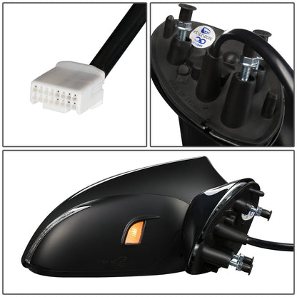 RETROVISOR MIRROR - OEM - 13-16 LEXUS IS250, IS350 - POWERED - HEATED - W/ SIGNAL LIGHT - W/ PUDDLE LIGHT - FOLDING - BLACK MATERIAL - RIGHT