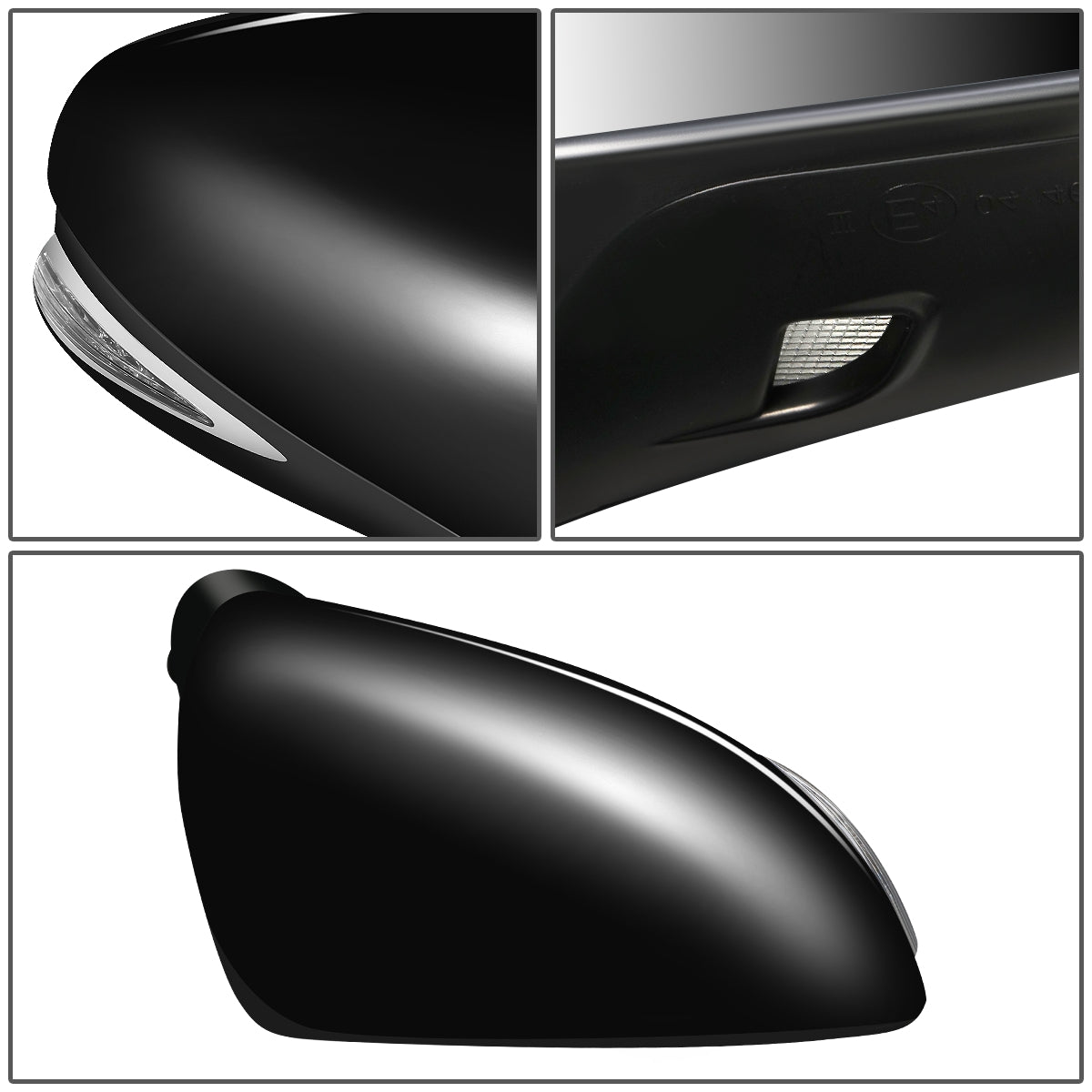 RETROVISOR MIRROR - OEM - 13-16 LEXUS IS250, IS350 - POWERED - HEATED - W/ SIGNAL LIGHT - W/ PUDDLE LIGHT - FOLDING - BLACK MATERIAL - RIGHT