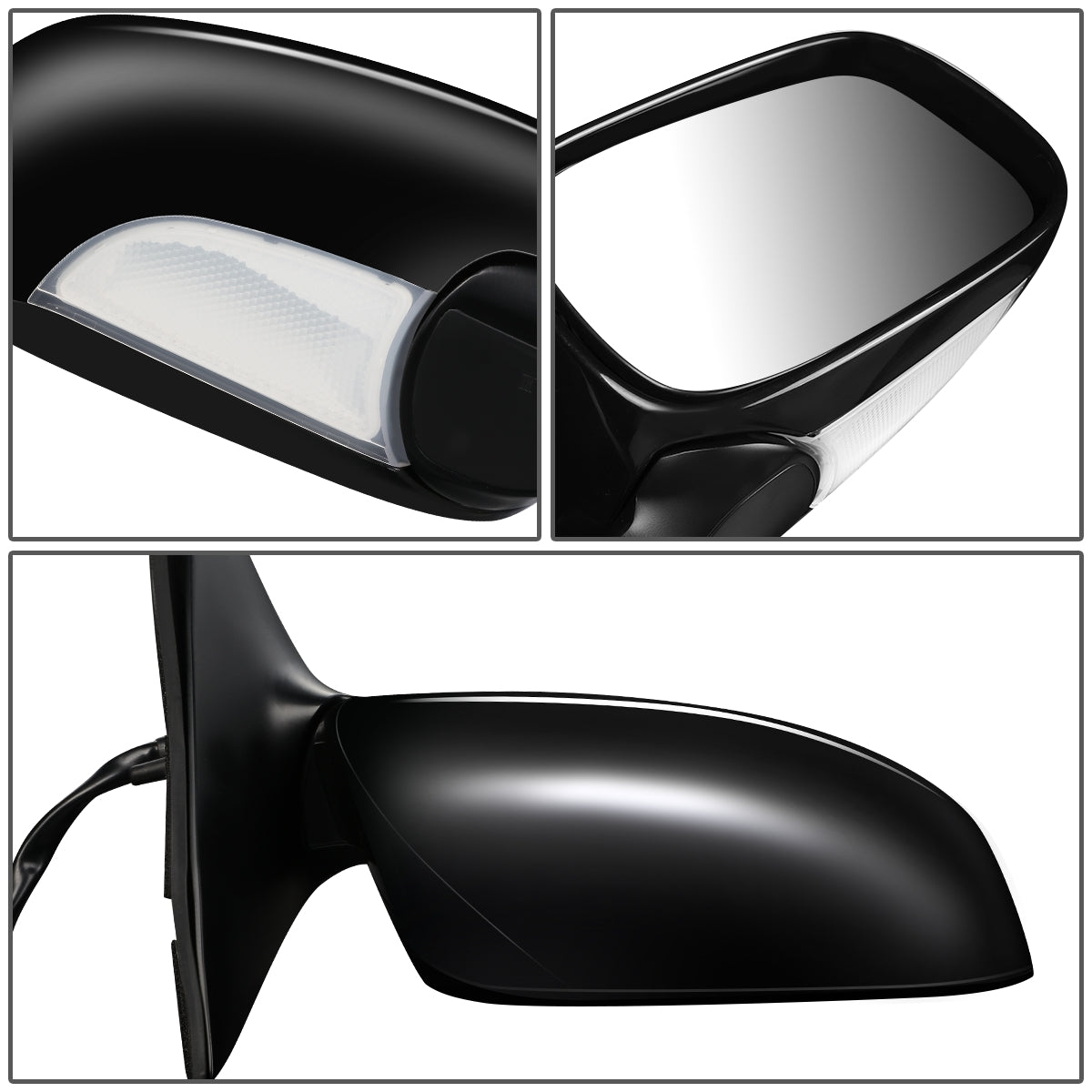 RETROVISOR MIRROR - OEM - 06-11 LEXUS GS300, GS350, GS400, GS430 - POWERED - HEATED - W/ MEMORY - W/ PUDDLE LIGHT - POWER FOLDING - BLACK MATERIAL - RIGHT