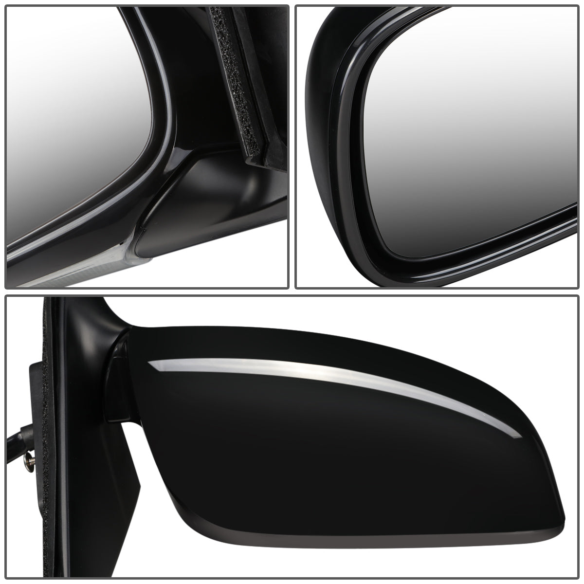 RETROVISOR MIRROR - OEM - 01-06 LEXUS LS430 - POWERED - W/ PUDDLE LIGHT - FOLDING - BLACK MATERIAL - RIGHT