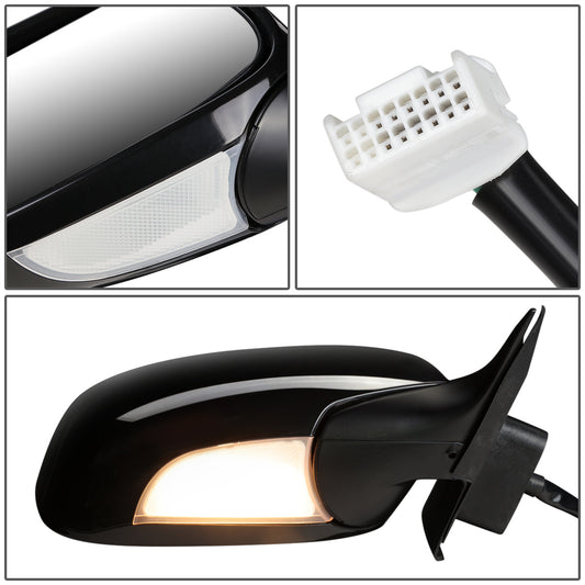 RETROVISOR MIRROR - OEM - 01-06 LEXUS LS430 - POWERED - W/ PUDDLE LIGHT - FOLDING - BLACK MATERIAL - RIGHT