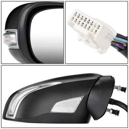 RETROVISOR MIRROR - OEM - 07-12 LEXUS LS460 - POWERED - HEATED - W/ SIGNAL LIGHT - W/ MEMORY - W/ PUDDLE LIGHT - POWER FOLDING - BLACK MATERIAL - RIGHT