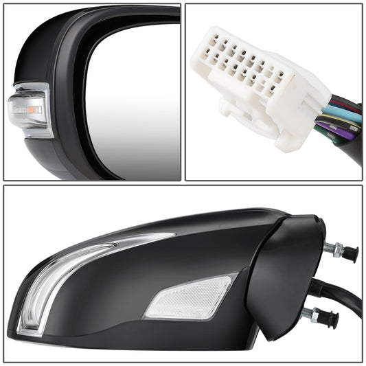 RETROVISOR MIRROR - OEM - 07-12 LEXUS LS460 - POWERED - HEATED - W/ SIGNAL LIGHT - W/ MEMORY - W/ PUDDLE LIGHT - POWER FOLDING - BLACK MATERIAL - RIGHT