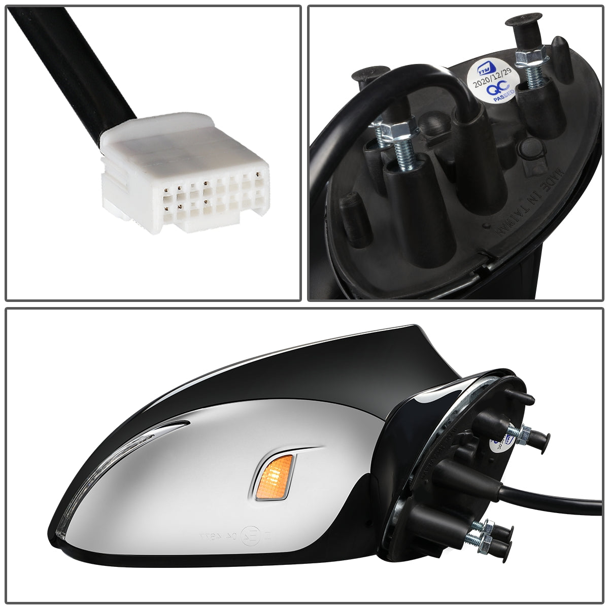 RETROVISOR MIRROR - OEM - 13-17 LEXUS LS460 - POWERED - HEATED - W/ SIGNAL LIGHT - W/ MEMORY - W/ PUDDLE LIGHT - POWER FOLDING - BLACK MATERIAL - RIGHT