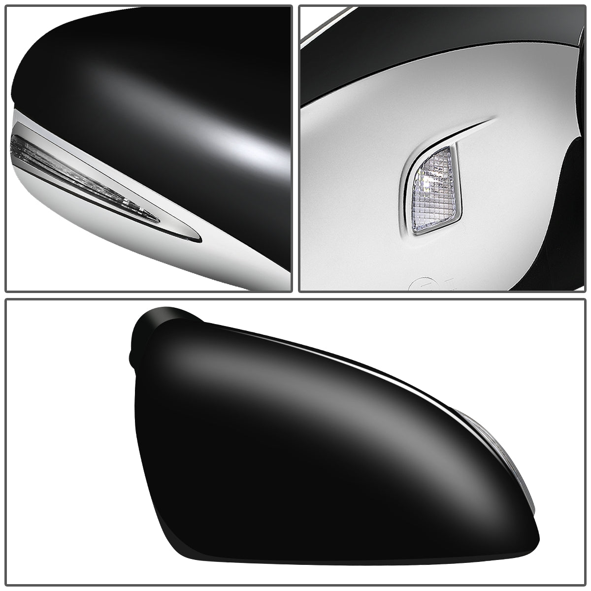 RETROVISOR MIRROR - OEM - 13-17 LEXUS LS460 - POWERED - HEATED - W/ SIGNAL LIGHT - W/ MEMORY - W/ PUDDLE LIGHT - POWER FOLDING - BLACK MATERIAL - RIGHT