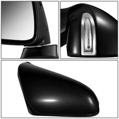 RETROVISOR MIRROR - OEM - 10-12 LEXUS RX350, RX450H - POWERED - HEATED - W/ MEMORY - W/ PUDDLE LIGHT - FOLDING - BLACK MATERIAL - RIGHT