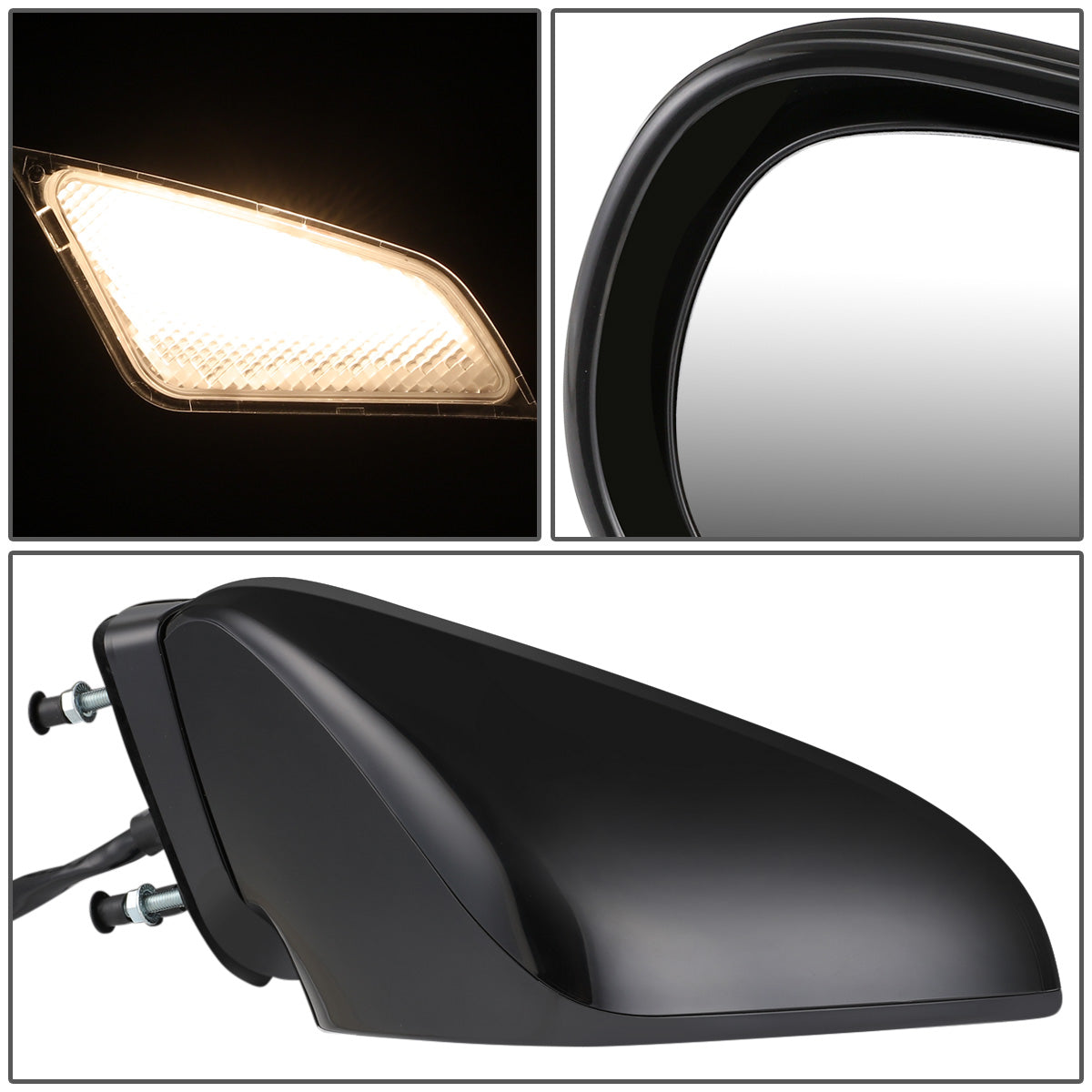 RETROVISOR MIRROR - OEM - 07-12 LEXUS LS460 - POWERED - HEATED - W/ MEMORY - W/ PUDDLE LIGHT - POWER FOLDING - BLACK MATERIAL - RIGHT