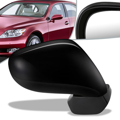 RETROVISOR MIRROR - OEM - 07-12 LEXUS LS460 - POWERED - HEATED - W/ MEMORY - W/ PUDDLE LIGHT - POWER FOLDING - BLACK MATERIAL - RIGHT