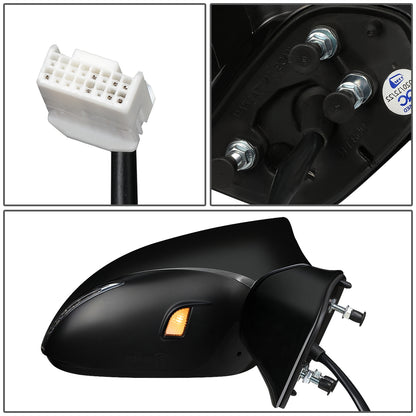 RETROVISOR MIRROR - OEM - 13-15 LEXUS ES350, ES300H - POWERED - HEATED - W/ SIGNAL LIGHT - W/ PUDDLE LIGHT - FOLDING - BLACK MATERIAL - RIGHT