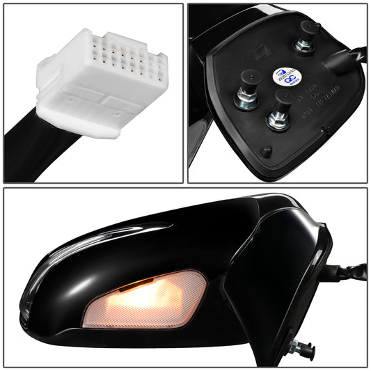 RETROVISOR MIRROR - OEM - 10-12 LEXUS RX350, RX450H - POWERED - HEATED - W/ SIGNAL LIGHT - W/ MEMORY - W/ PUDDLE LIGHT - POWER FOLDING - BLACK MATERIAL - RIGHT