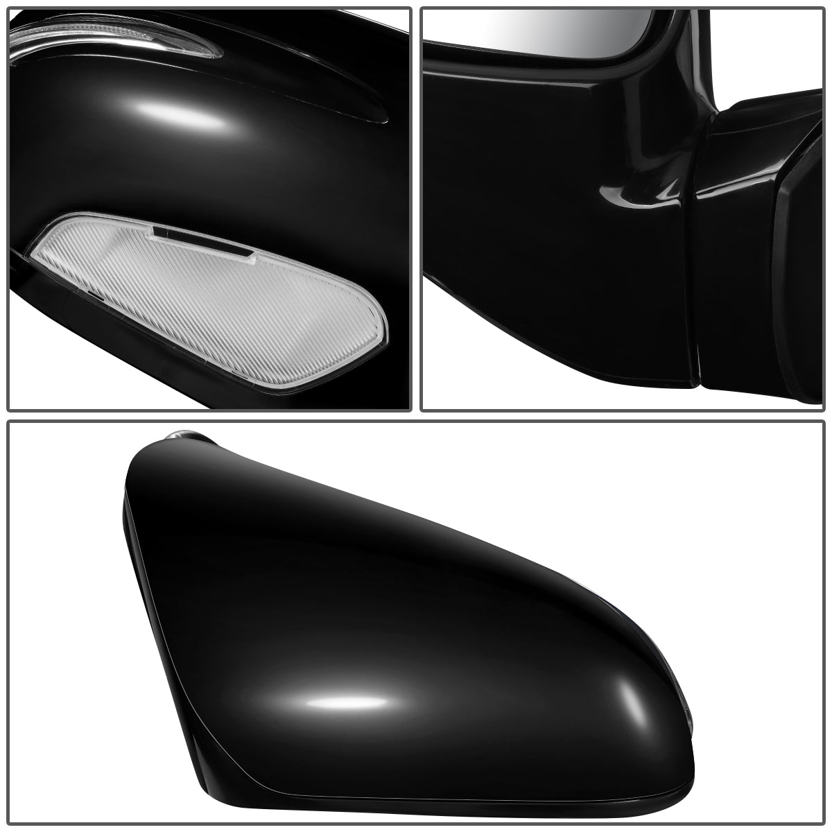 RETROVISOR MIRROR - OEM - 10-12 LEXUS RX350, RX450H - POWERED - HEATED - W/ SIGNAL LIGHT - W/ MEMORY - W/ PUDDLE LIGHT - POWER FOLDING - BLACK MATERIAL - RIGHT