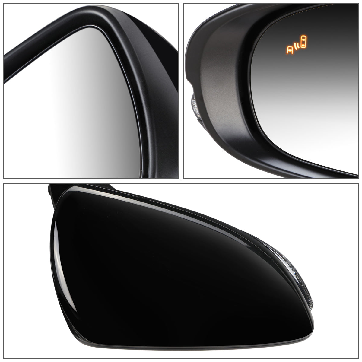 RETROVISOR MIRROR - OEM - 13-15 LEXUS GS250, GS350, GS430 - POWERED - HEATED - W/ SIGNAL LIGHT - W/ MEMORY - W/ PUDDLE LIGHT - W/ BSD - POWER FOLDING - BLACK MATERIAL - RIGHT