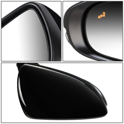 RETROVISOR MIRROR - OEM - 13-15 LEXUS GS250, GS350, GS430 - POWERED - HEATED - W/ SIGNAL LIGHT - W/ MEMORY - W/ PUDDLE LIGHT - W/ BSD - POWER FOLDING - BLACK MATERIAL - RIGHT