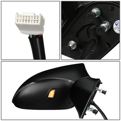 RETROVISOR MIRROR - OEM - 13-15 LEXUS ES350, ES300H - POWERED - HEATED - W/ SIGNAL LIGHT - W/ MEMORY - W/ PUDDLE LIGHT - FOLDING - BLACK MATERIAL - RIGHT