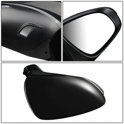 RETROVISOR MIRROR - OEM - 13-15 LEXUS ES350, ES300H - POWERED - HEATED - W/ SIGNAL LIGHT - W/ MEMORY - W/ PUDDLE LIGHT - FOLDING - BLACK MATERIAL - RIGHT