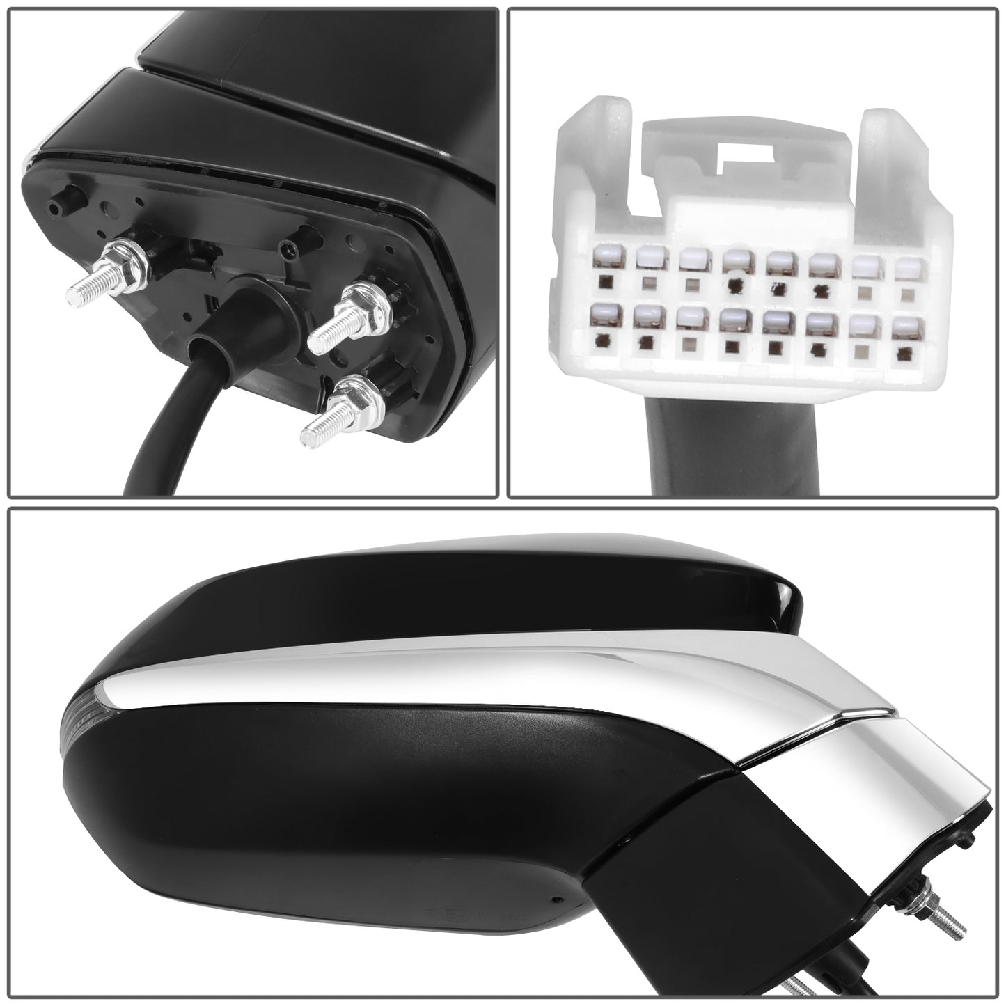 RETROVISOR MIRROR - OE STYLE - LEXUS RX350 16-19 - LEXUS RX350L 16-19 - LEXUS RX450H 18-19 - LEXUS RX450HL 18-19 - WITH POWER WITH HEATED GLASS - PASSENGER SIDE - PAINT TO MATCH - BLACK