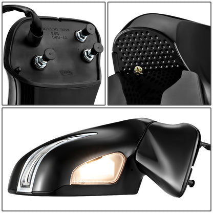 RETROVISOR MIRROR - OEM - 10-12 LEXUS RX350, RX450H - POWERED - HEATED - W/ SIGNAL LIGHT - W/ MEMORY - W/ PUDDLE LIGHT - FOLDING - BLACK MATERIAL - RIGHT