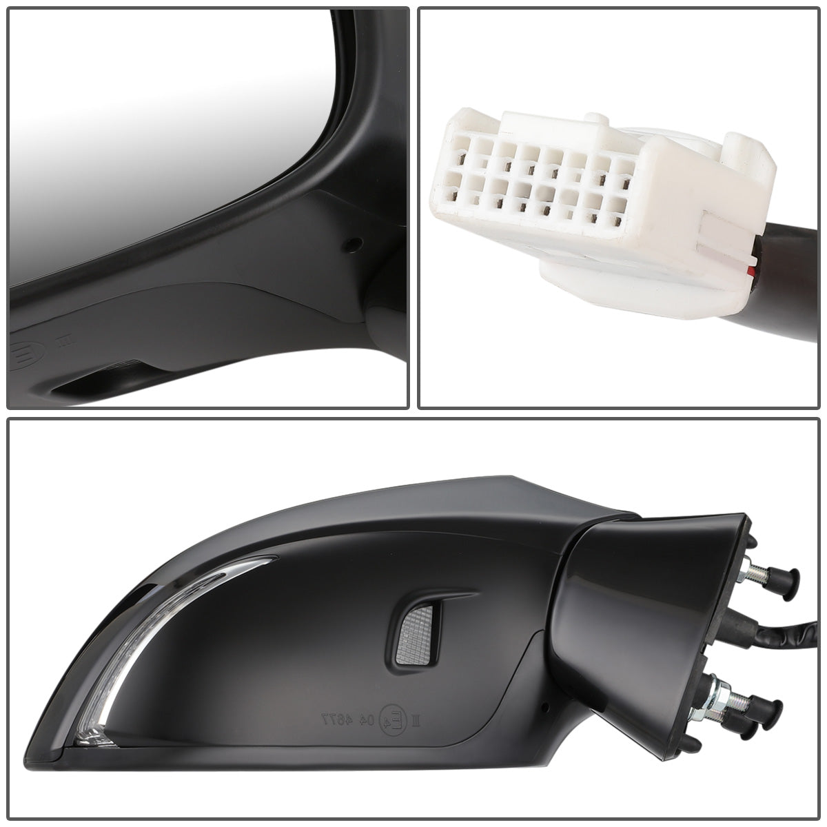 RETROVISOR MIRROR - OEM - 13-15 LEXUS ES350, ES300H - POWERED - HEATED - W/ SIGNAL LIGHT - W/ MEMORY - W/ PUDDLE LIGHT - W/ BSD - FOLDING - BLACK MATERIAL - RIGHT