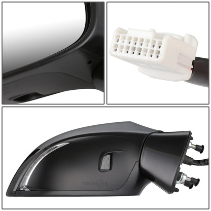 RETROVISOR MIRROR - OEM - 13-15 LEXUS ES350, ES300H - POWERED - HEATED - W/ SIGNAL LIGHT - W/ MEMORY - W/ PUDDLE LIGHT - W/ BSD - FOLDING - BLACK MATERIAL - RIGHT