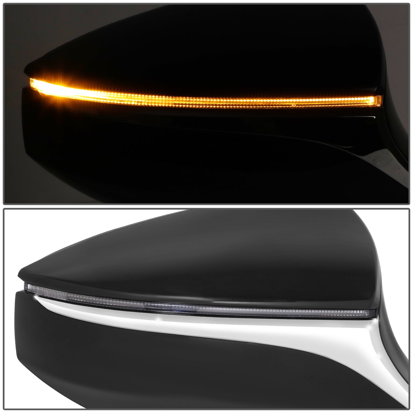 RETROVISOR MIRROR - OE STYLE - LEXUS UX200 19-24 - LEXUS UX250H 19-24 - WITH POWER WITH HEATED WITH SIGNAL - PASSENGER SIDE - PAINT TO MATCH - BLACK