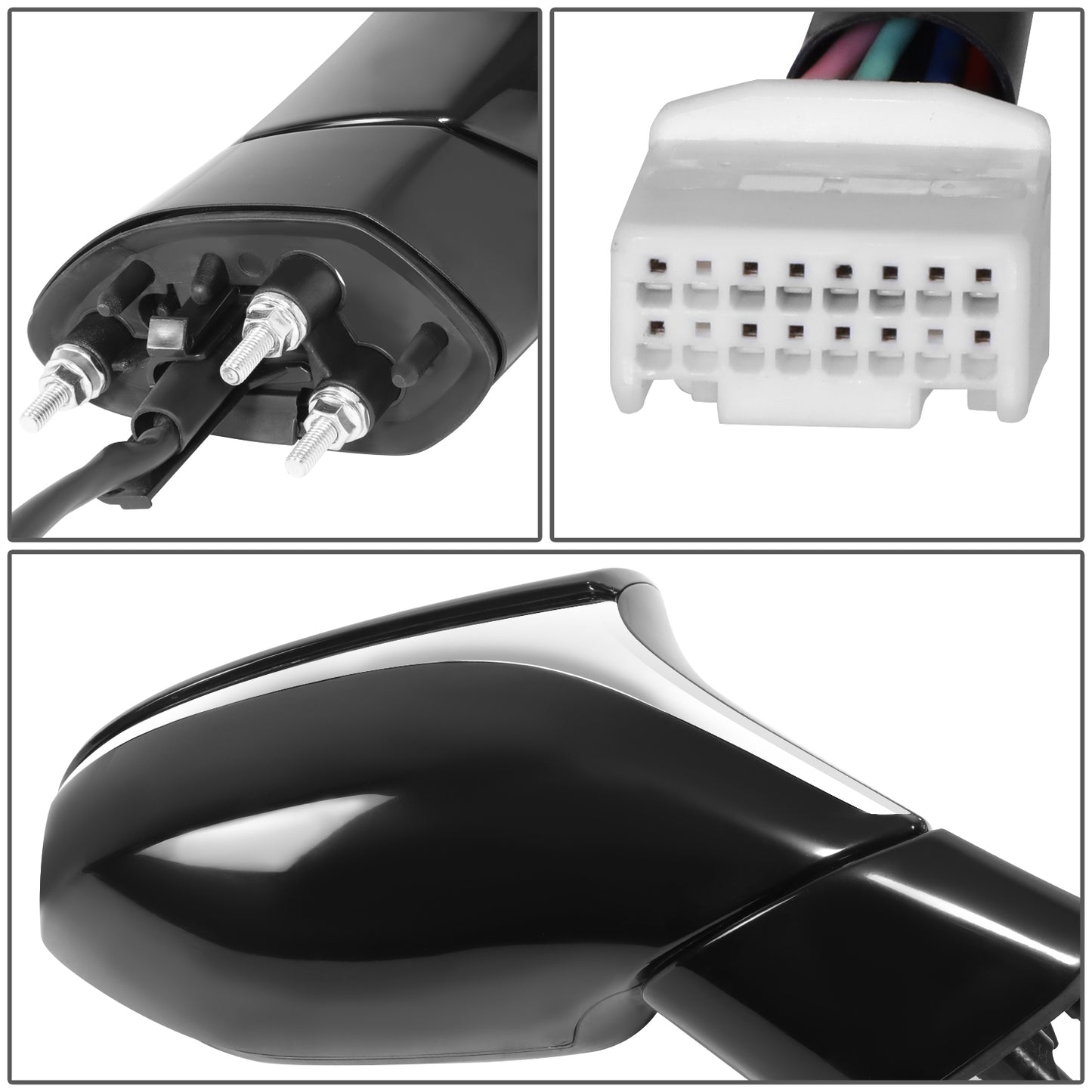 RETROVISOR MIRROR - OE STYLE - LEXUS UX200 19-24 - LEXUS UX250H 19-24 - WITH POWER FOLD WITH HEATED WITH SIGNAL WITH BLIND SPOT - PASSENGER SIDE - PAINT TO MATCH - BLACK