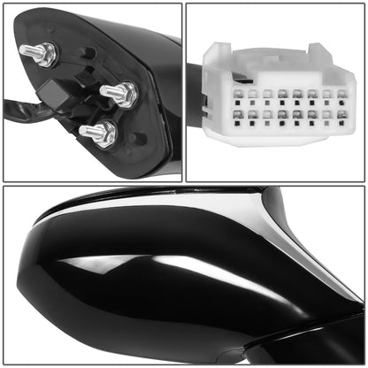 RETROVISOR MIRROR - OE STYLE - LEXUS ES250 21-24 - LEXUS ES300H 19-24 - LEXUS ES350 19-24 - WITH POWER WITH HEATED WITH SIGNAL WITH BLIND SPOT WITH MEMORY - PASSENGER SIDE - PAINT TO MATCH - BLACK