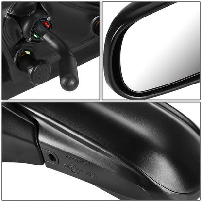 RETROVISOR MIRROR - OEM - 99-03 MAZDA PROTEGE / 02-03 MAZDA PROTEGE5 - FITS MODELS WITHOUT 6 SPEAKER SYSTEM - MANUAL - PAINTABLE FINISH, TEXTURED CAP - BLACK - LEFT