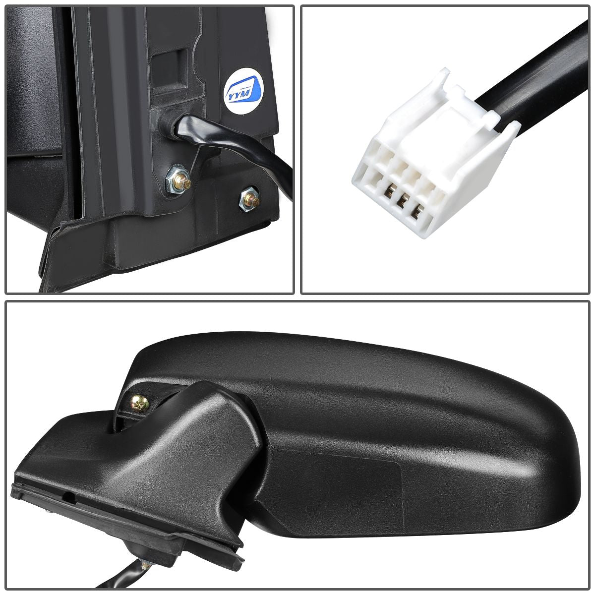 RETROVISOR MIRROR - OEM - 00-06 MAZDA MPV - POWERED - TEXTURED - BLACK - LEFT