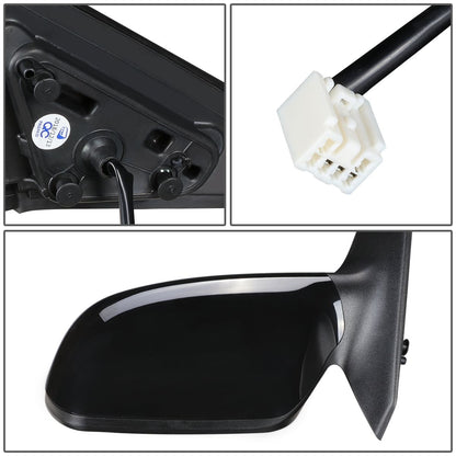 RETROVISOR MIRROR - OEM - 03-08 MAZDA 6 NON TURBO - POWERED - PAINTABLE - BLACK - LEFT