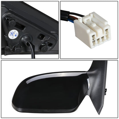 RETROVISOR MIRROR - OEM - 03-08 MAZDA 6 NON TURBO - POWERED - HEATED - PAINTABLE - BLACK - LEFT