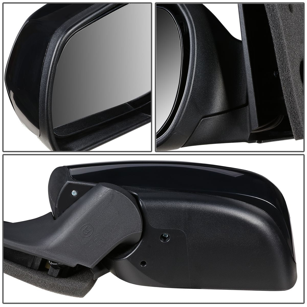 RETROVISOR MIRROR - OEM - 04-09 MAZDA 3 - MANUAL - TEXTURED - BLACK - LEFT