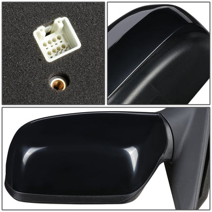 RETROVISOR MIRROR - OEM - 04-09 MAZDA 3 - POWERED - TEXTURED - BLACK - LEFT