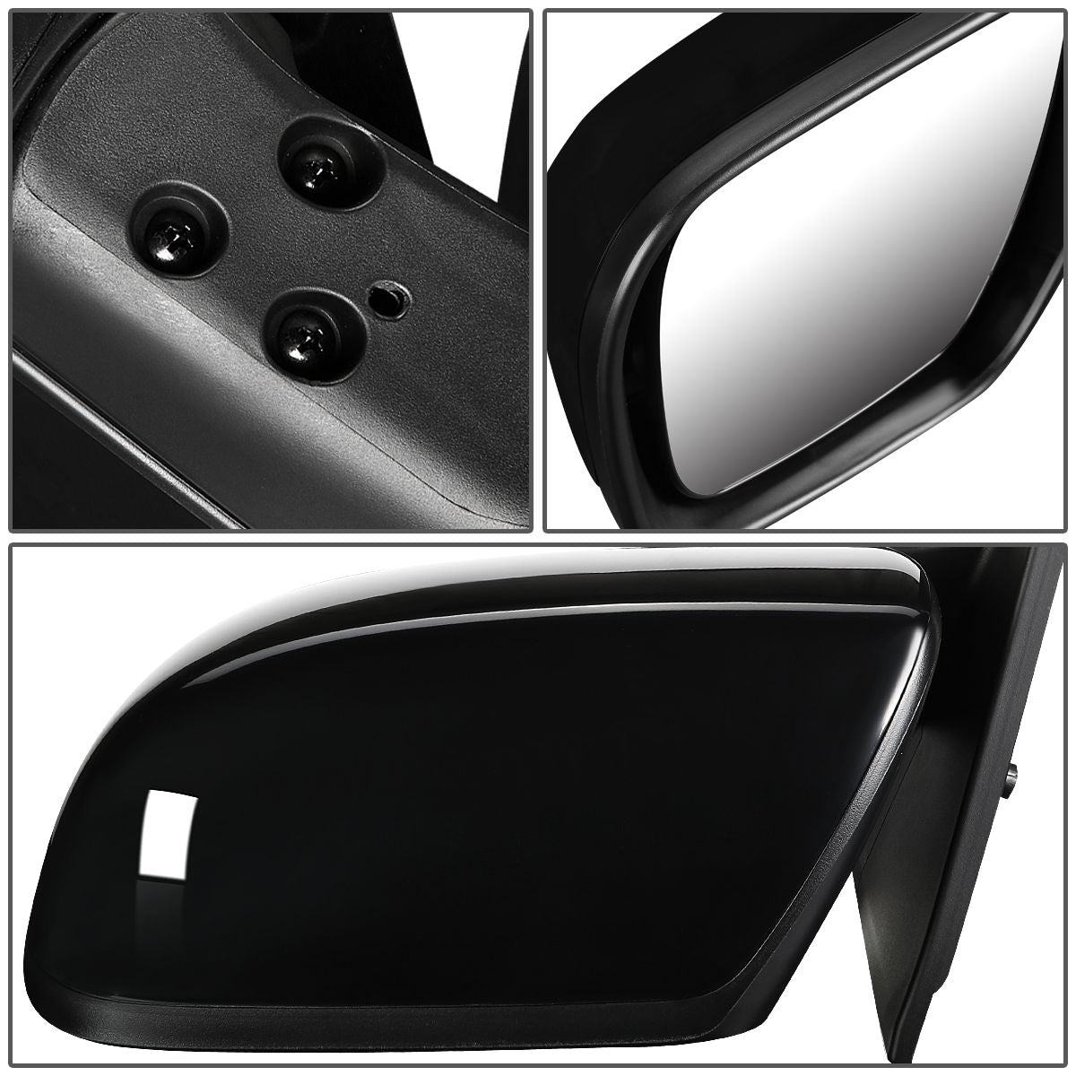 RETROVISOR MIRROR - OEM - 06-10 MAZDA 5 - POWERED - PAINTABLE - BLACK - LEFT