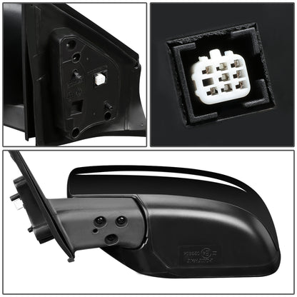 RETROVISOR MIRROR - OEM - 07-09 MAZDA CX-9 - POWERED - HEATED - PAINTABLE - BLACK - LEFT