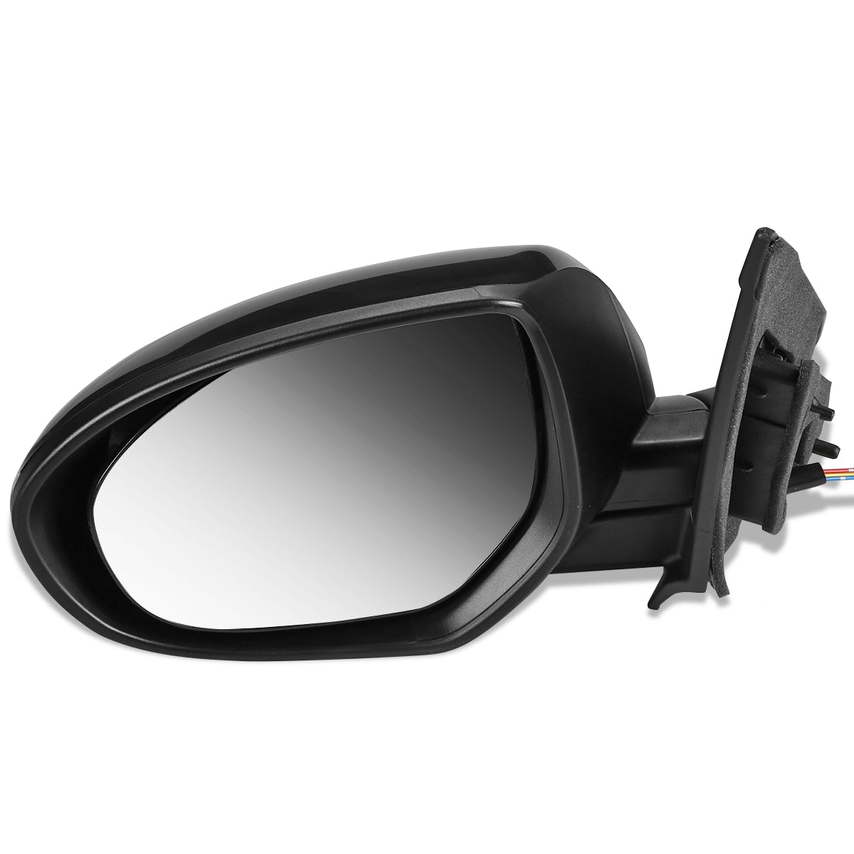 RETROVISOR MIRROR - OEM - 10-13 MAZDA 3 - POWERED - PAINTABLE - BLACK - LEFT