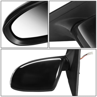 RETROVISOR MIRROR - OEM - 10-13 MAZDA 3 - POWERED - PAINTABLE - BLACK - LEFT
