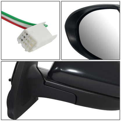 RETROVISOR MIRROR - OEM - 10-13 MAZDA 3 - POWERED - PAINTABLE - BLACK - LEFT