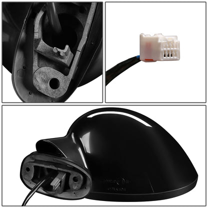 RETROVISOR MIRROR - OEM - 06-15 MAZDA MIATA - POWERED - PAINTABLE - BLACK - LEFT