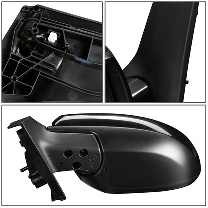 RETROVISOR MIRROR - OEM - 11-14 MAZDA 2 - POWERED - PAINTABLE - BLACK - LEFT